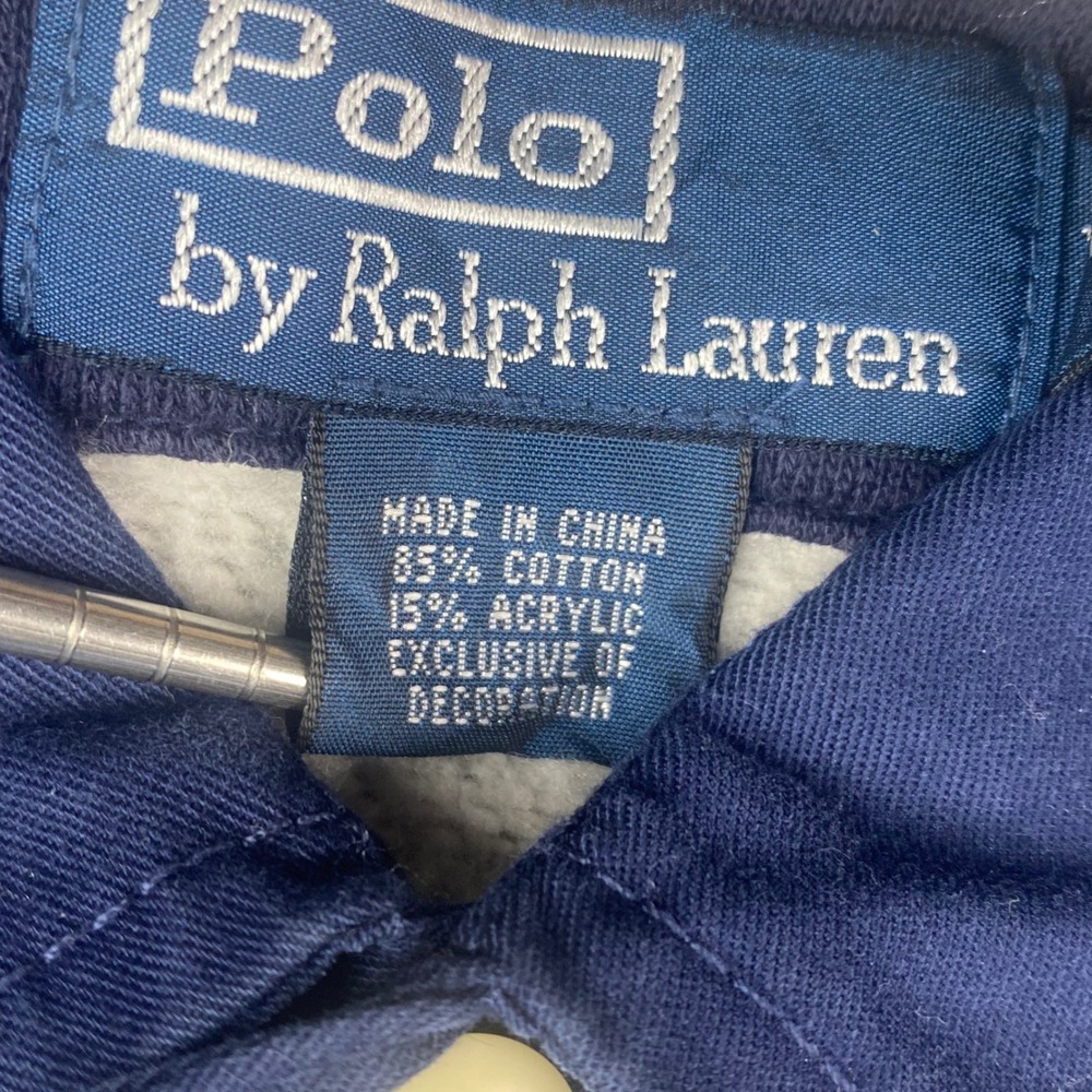 Vintage Polo Ralph Lauren Cross Flags Rugby XXL Sweatshirt Anniversary 90s NWT - Picture 8 of 9